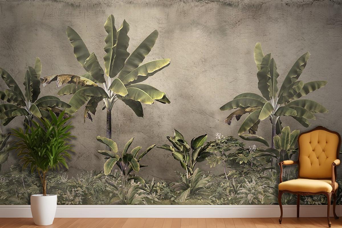 tropikal yaprak duvar kağıdı palmiye modeli